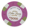 Pink $5,000 Monaco Club poker chip