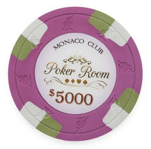 Load image into Gallery viewer, (25) $5000 Monaco Club Poker Chips