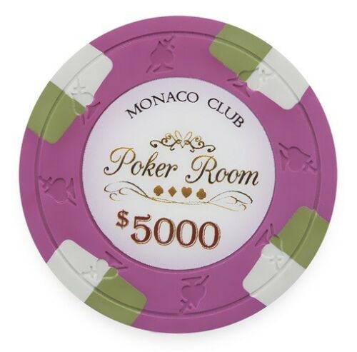 (25) $5000 Monaco Club Poker Chips