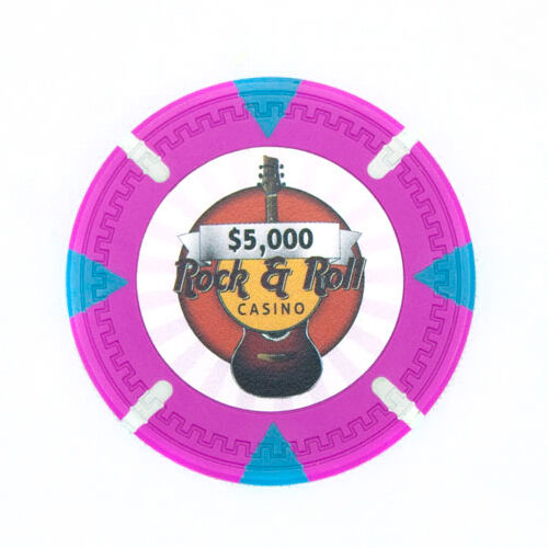 (25) $5000 Rock & Roll Poker Chips