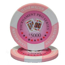 Load image into Gallery viewer, (25) $5000 Tournament Pro Poker Chips