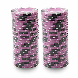 (25) Pink Ace King Suited Poker Chips