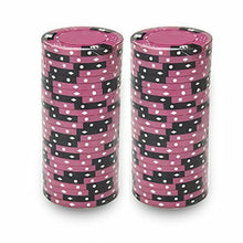 Load image into Gallery viewer, (25) Pink Crown &amp; Dice Poker Chips