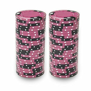 (25) Pink Crown & Dice Poker Chips