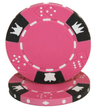 Pink Crown & Dice poker chip