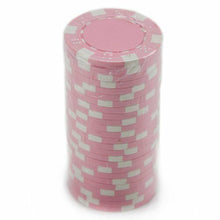 Load image into Gallery viewer, (25) Pink Striped Dice Poker Chips