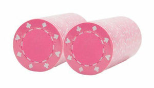 (25) Pink Suited Poker Chips