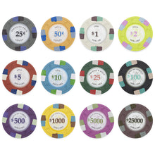 Load image into Gallery viewer, 1000 Poker Knights Poker Chip Set with Rolling Aluminum Case