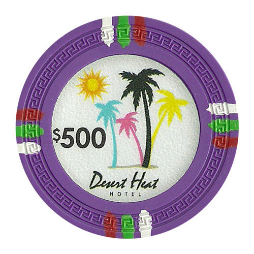 (25) $500 Desert Heat Poker Chips