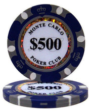Load image into Gallery viewer, (25) $500 Monte Carlo Poker Chips
