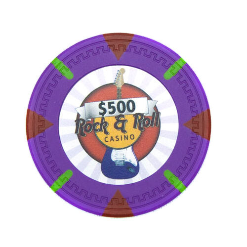 (25) $500 Rock & Roll Poker Chips