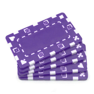 (5) Purple Poker Plaques