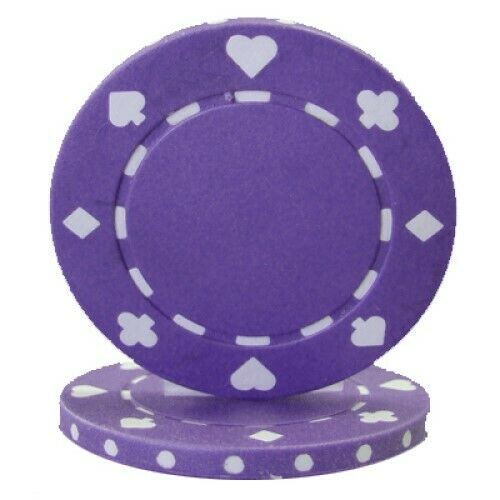 (25) Purple Suited Poker Chips