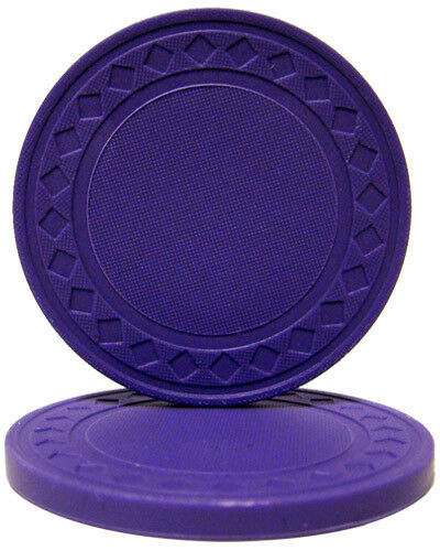 (25) Purple Super Diamond Poker Chips