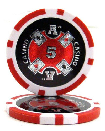 (25) $5 Ace Casino Poker Chips
