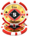 Red $5 Black Diamond poker chip