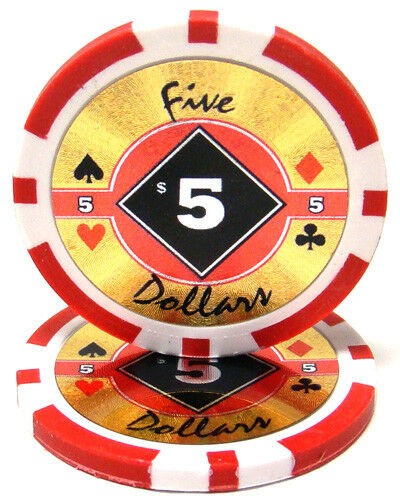 (25) $5 Black Diamond Poker Chips