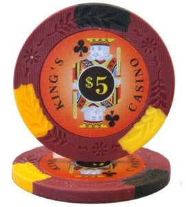 (25) $5 Kings Casino Poker Chips