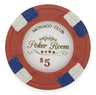Red $5 Monaco Club poker chip