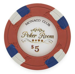 (25) $5 Monaco Club Poker Chips