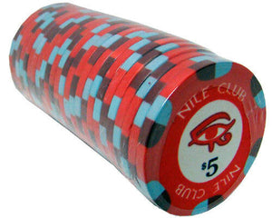 (25) $5 Nile Club Poker Chips