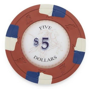(25) $5 Poker Knights Poker Chips