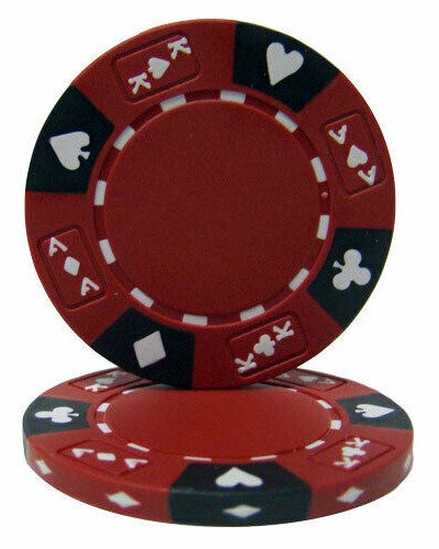 (25) Red Ace King Suited Poker Chips