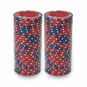 (25) Red Crown & Dice Poker Chips