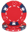 Red Crown & Dice poker chip