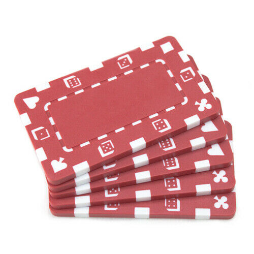 (5) Red Poker Plaques
