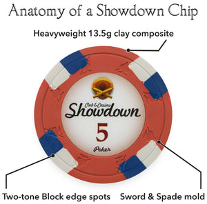 1000 Showdown Poker Chip Set with Acrylic Case