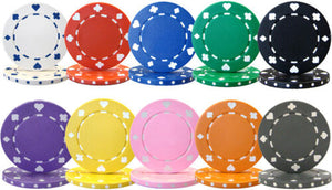 1000 Suited Poker Chip Set with Aluminum Case