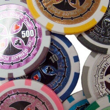 Load image into Gallery viewer, 1000 Ultimate Poker Chip Set with Rolling Aluminum Case