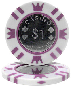 (25) $1 Coin Inlay Poker Chips