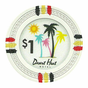 (25) $1 Desert Heat Poker Chips