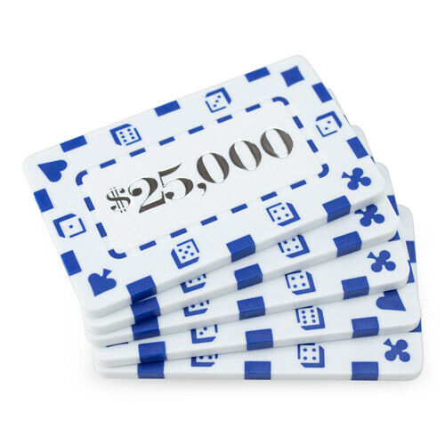 (5) $25000 Poker Plaques