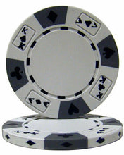 Load image into Gallery viewer, (25) White Ace King Suited Poker Chips