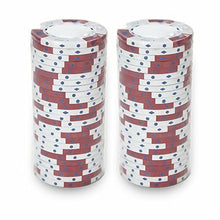 Load image into Gallery viewer, (25) White Crown &amp; Dice Poker Chips