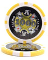 Yellow $1,000 Ace Casino poker chip
