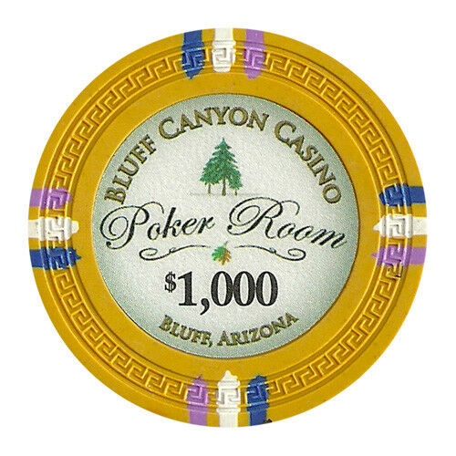 (25) $1000 Bluff Canyon Poker Chips