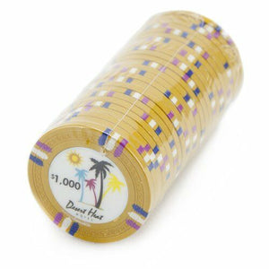 (25) $1000 Desert Heat Poker Chips