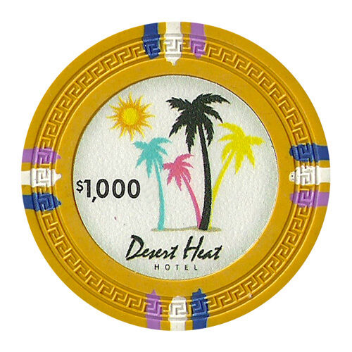 (25) $1000 Desert Heat Poker Chips