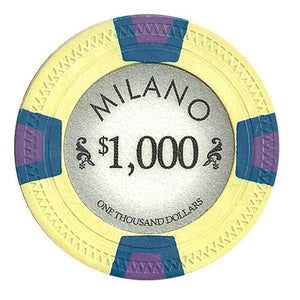 (25) $1000 Milano Poker Chips