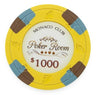 Yellow $1,000 Monaco Club poker chip