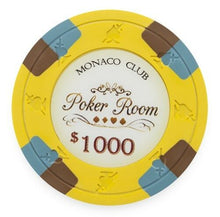 Load image into Gallery viewer, (25) $1000 Monaco Club Poker Chips