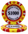 Yellow $1,000 Monte Carlo poker chip