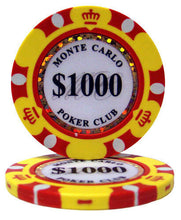 Load image into Gallery viewer, (25) $1000 Monte Carlo Poker Chips