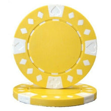 Load image into Gallery viewer, (25) Yellow Diamond Suited Poker Chips