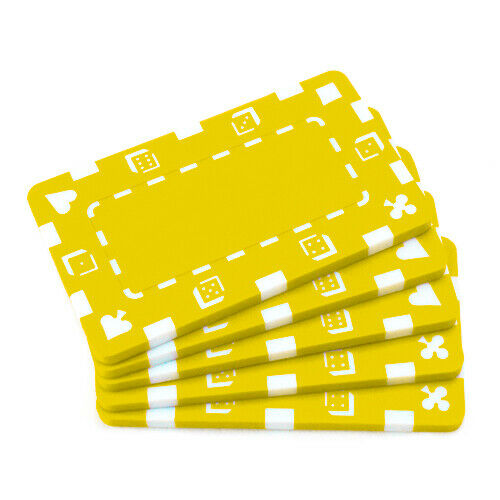 (5) Yellow Poker Plaques