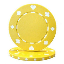 Load image into Gallery viewer, (25) Yellow Suited Poker Chips